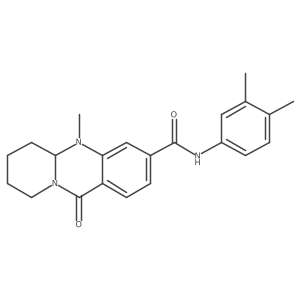 N-(3,4-dimethylphenyl)-5-methyl-11-oxo-5,6,7,8,9,11-hexahydro-5aH-pyrido[2,1-b]quinazoline-3-carboxamide Structure