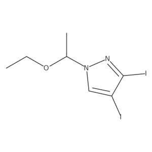 1-(1-Ethoxyethyl)-3,4-diiodo-1H-pyrazole结构式