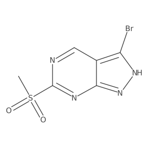 3-bromo-6-methanesulfonyl-1H-pyrazolo[3,4-d]pyrimidine结构式