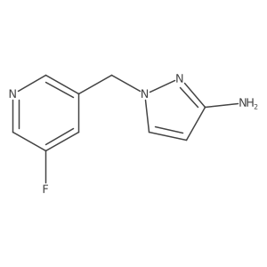 1-[(5-Fluoropyridin-3-yl)methyl]-1H-pyrazol-3-amine结构式