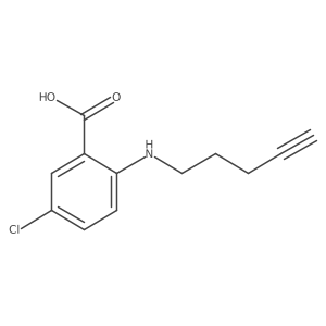 5-Chloro-2-[(pent-4-yn-1-yl)amino]benzoic acid结构式