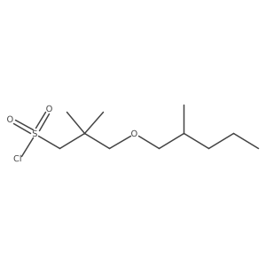 2,2-Dimethyl-3-[(2-methylpentyl)oxy]propane-1-sulfonyl chloride结构式