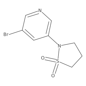 2-(5-Bromopyridin-3-yl)-1lambda6,2-thiazolidine-1,1-dione Structure