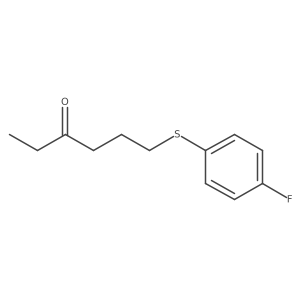 6-[(4-Fluorophenyl)sulfanyl]hexan-3-one结构式