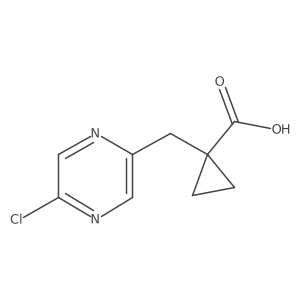 1-[(5-Chloropyrazin-2-yl)methyl]cyclopropane-1-carboxylic acid Structure
