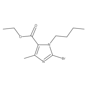 Ethyl2-bromo-1-butyl-4-methyl-1H-imidazole-5-carboxylate结构式