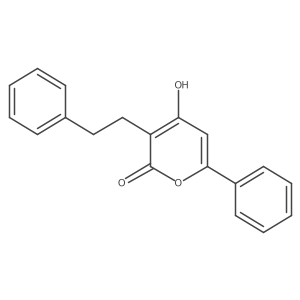 4-Hydroxy-6-phenyl-3-(2-phenylethyl)-2H-pyran-2-one结构式