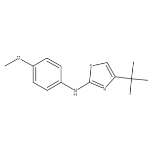 4-(1,1-Dimethylethyl)-N-(4-methoxyphenyl)-2-thiazolamine结构式