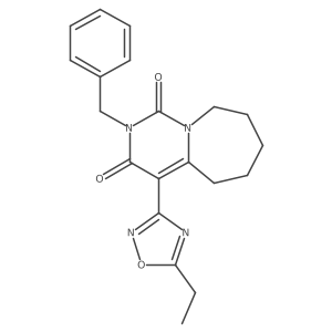 2-benzyl-4-(5-ethyl-1,2,4-oxadiazol-3-yl)-6,7,8,9-tetrahydropyrimido[1,6-a]azepine-1,3(2H,5H)-dione Structure