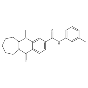 N-(3-fluorophenyl)-5-methyl-12-oxo-5,5a,6,7,8,9,10,12-octahydroazepino[2,1-b]quinazoline-3-carboxamide结构式