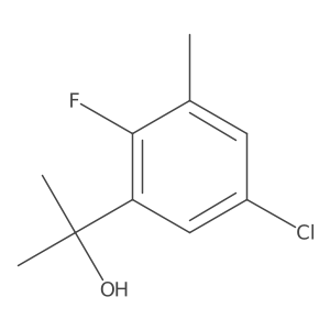 2-(5-Chloro-2-fluoro-3-methylphenyl)propan-2-ol结构式