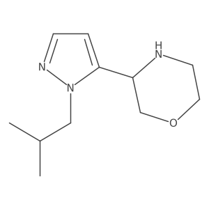3-[1-(2-methylpropyl)-1H-pyrazol-5-yl]morpholine结构式