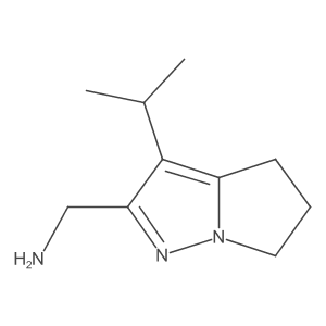(3-Isopropyl-5,6-dihydro-4H-pyrrolo[1,2-b]pyrazol-2-yl)methanamine Structure
