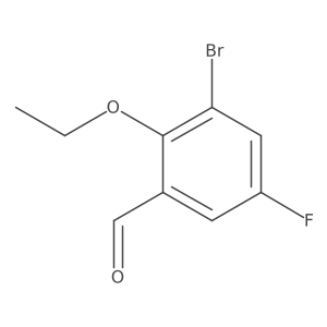 3-Bromo-2-ethoxy-5-fluorobenzaldehyde Structure