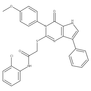 N-(2-chlorophenyl)-2-((3-(4-methoxyphenyl)-4-oxo-7-phenyl-4,5-dihydro-3H-pyrrolo[3,2-d]pyrimidin-2-yl)thio)acetamide Structure