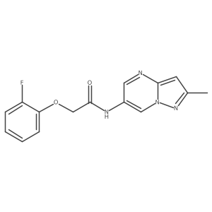 2-(2-fluorophenoxy)-N-(2-methylpyrazolo[1,5-a]pyrimidin-6-yl)acetamide Structure