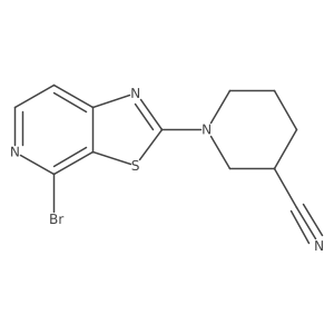 3-Piperidinecarbonitrile, 1-(4-bromothiazolo[5,4-c]pyridin-2-yl)- Structure