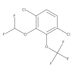 1,4-Dichloro-2-difluoromethoxy-3-(trifluoromethoxy)benzene结构式