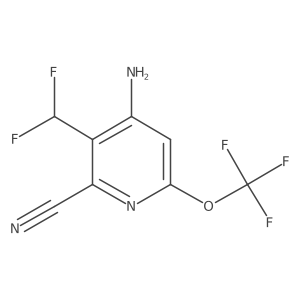 4-Amino-3-(difluoromethyl)-6-(trifluoromethoxy)picolinonitrile结构式