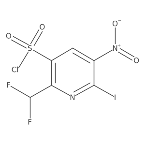 2-(Difluoromethyl)-6-iodo-5-nitropyridine-3-sulfonyl chloride Structure