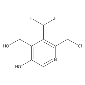 2-(Chloromethyl)-3-(difluoromethyl)-5-hydroxypyridine-4-methanol结构式