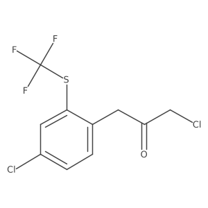 1-Chloro-3-(4-chloro-2-(trifluoromethylthio)phenyl)propan-2-one结构式