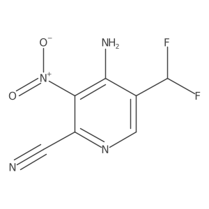 4-Amino-5-(difluoromethyl)-3-nitropicolinonitrile Structure