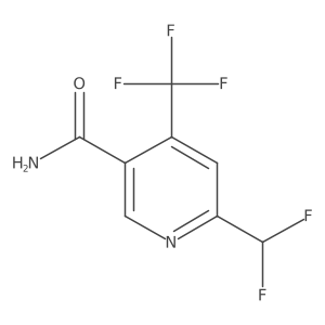 2-(Difluoromethyl)-4-(trifluoromethyl)pyridine-5-carboxamide Structure