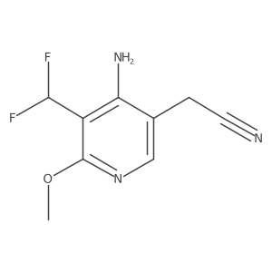 2-(4-Amino-5-(difluoromethyl)-6-methoxypyridin-3-yl)acetonitrile Structure