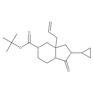 tert-butyl 8a-allyl-2-cyclopropyl-3-oxohexahydroimidazo[1,5-a]pyrazine-7(1H)-carboxylate Structure