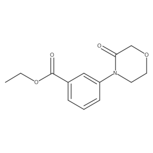 Ethyl 3-(3-oxomorpholino)benzoate结构式