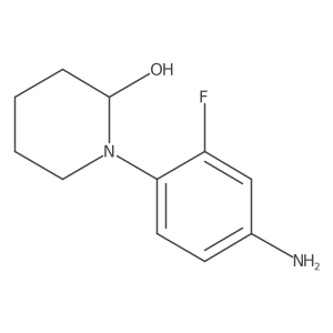 1-(4-Amino-2-fluorophenyl)piperidin-2-ol结构式