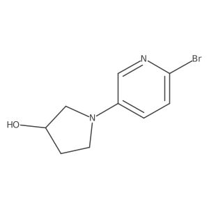 (S)-1-(6-Bromo-3-pyridyl)pyrrolidin-3-ol结构式