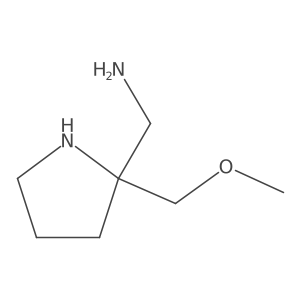 [2-(Methoxymethyl)pyrrolidin-2-yl]methanamine Structure
