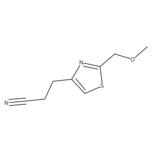 3-[2-(Methoxymethyl)-1,3-thiazol-4-yl]propanenitrile结构式