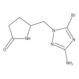 5-[(3-Amino-5-bromo-1H-1,2,4-triazol-1-yl)methyl]pyrrolidin-2-one结构式