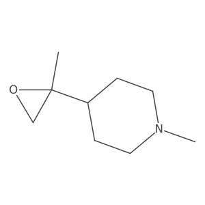 1-Methyl-4-(2-methyloxiran-2-yl)piperidine Structure