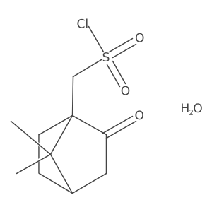 ((1R,4S)-7,7-Dimethyl-2-oxobicyclo[2.2.1]heptan-1-yl)methanesulfonyl chloride hydrate结构式