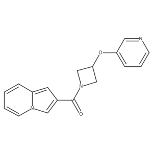 Indolizin-2-yl(3-(pyridin-3-yloxy)azetidin-1-yl)methanone结构式