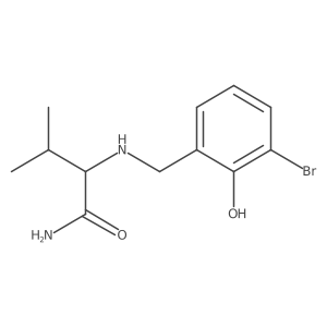 2-{[(3-Bromo-2-hydroxyphenyl)methyl]amino}-3-methylbutanamide Structure