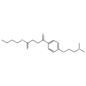 Butyl 4-(4-(2-(dimethylamino)ethoxy)phenyl)-4-oxobutanoate结构式