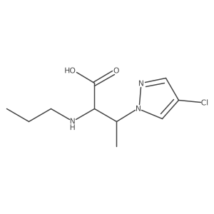 3-(4-chloro-1H-pyrazol-1-yl)-2-(propylamino)butanoic acid Structure