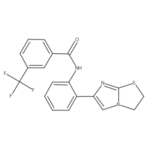 N-(2-(2,3-dihydroimidazo[2,1-b]thiazol-6-yl)phenyl)-3-(trifluoromethyl)benzamide结构式