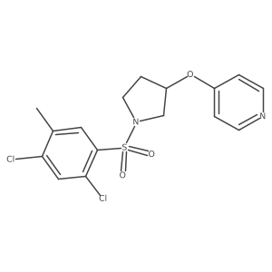 4-((1-((2,4-Dichloro-5-methylphenyl)sulfonyl)pyrrolidin-3-yl)oxy)pyridine结构式
