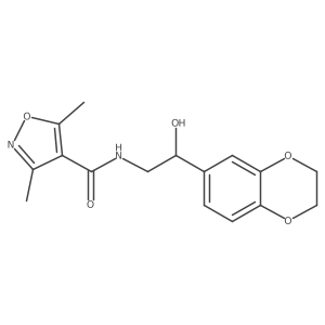 N-(2-(2,3-dihydrobenzo[b][1,4]dioxin-6-yl)-2-hydroxyethyl)-3,5-dimethylisoxazole-4-carboxamide Structure