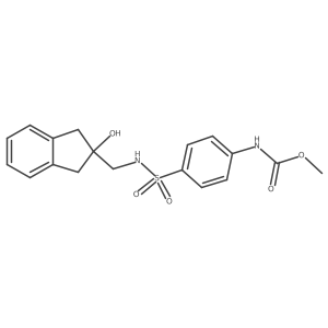 methyl (4-(N-((2-hydroxy-2,3-dihydro-1H-inden-2-yl)methyl)sulfamoyl)phenyl)carbamate结构式