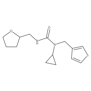 1-Cyclopropyl-3-((tetrahydrofuran-2-yl)methyl)-1-(thiophen-3-ylmethyl)urea Structure