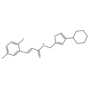 (E)-N-((4-cyclohexylthiazol-2-yl)methyl)-3-(2,5-difluorophenyl)acrylamide Structure