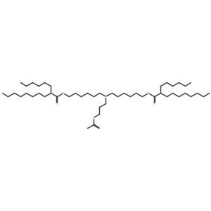((3-Acetoxypropyl)azanediyl)bis(hexane-6,1-diyl) bis(2-hexyldecanoate)结构式