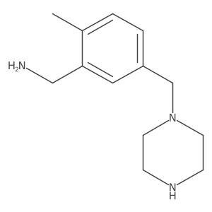 {2-Methyl-5-[(piperazin-1-yl)methyl]phenyl}methanamine结构式